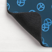 Blauw vredesbord met aangepaste tekst muismat (Hoek)