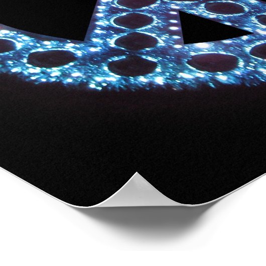 blauw vredesbord poster (Hoek)