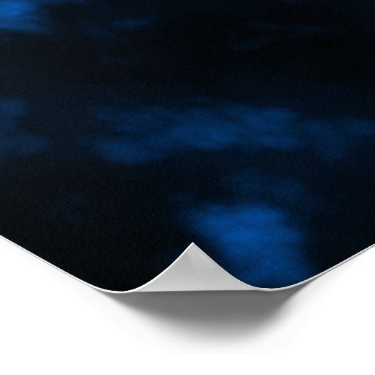 Blauw vredesbord poster (Hoek)