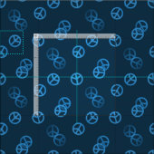 Blauw vredesbord stof (Delen)