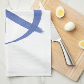 Blauw vredesbord theedoek (Quarter Fold)