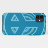 Blauw vredesgebarentontwerp Case-Mate iPhone case (Achterkant (horizontaal))