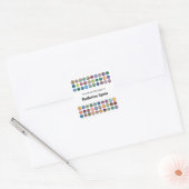 Blauw vredesgebarentontwerp vierkante sticker (Envelop)