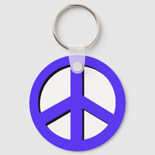 Blauw vredessleutelhanger sleutelhanger (Voorkant)