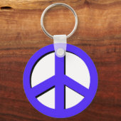 Blauw vredessleutelhanger sleutelhanger (Voorkant)