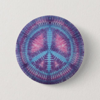 Blauw Vredesteken Tie Dye Flair Button