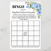 Blauw Vrijgezellenfeest Bingo engelse spaanse spel Flyer (Achterkant)