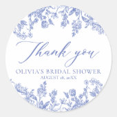  blauw Vrijgezellenfeest dank u Stickers (Voorkant)