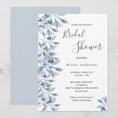 Blauw Vrijgezellenfeest met witte naaldbladeren Kaart (Voorkant / Achterkant)