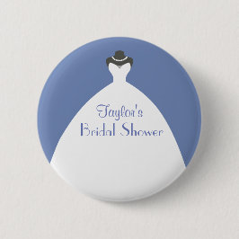 Blauw Vrijgezellenfeest Theme White trouwjurk Ronde Button 5,7 Cm
