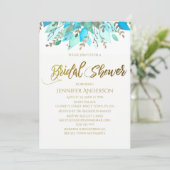 Blauw Vrijgezellenfeest van bladeren Kaart (Staand voorkant)