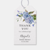 Blauw Vrijgezellenfeest van Floral Cadeaulabel (Voorkant)