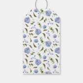 Blauw Vrijgezellenfeest van Floral Cadeaulabel (Achterkant)