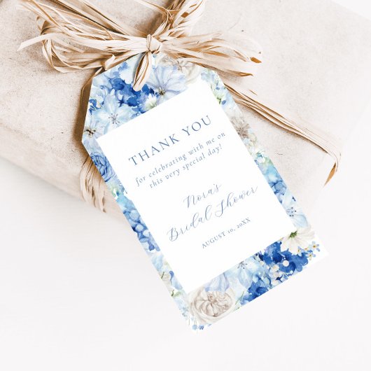 Blauw Vrijgezellenfeest van Floral Cadeaulabel