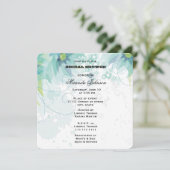 Blauw Vrijgezellenfeest van Floral Kaart (Staand voorkant)