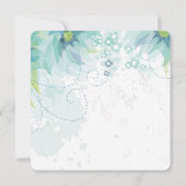 Blauw Vrijgezellenfeest van Floral Kaart (Achterkant)