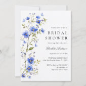 Blauw Vrijgezellenfeest van Floral Kaart (Voorkant)