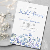 Blauw Vrijgezellenfeest van Floral Kaart