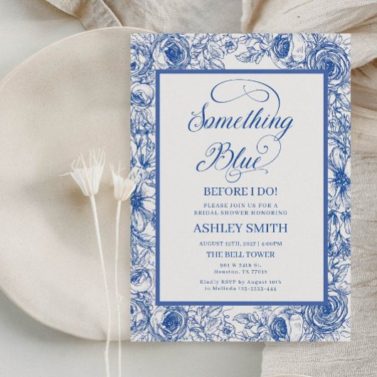 Blauw Vrijgezellenfeest van Floral Kaart