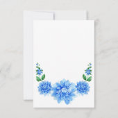 Blauw Vrijgezellenfeest van Floral Kaart (Achterkant)