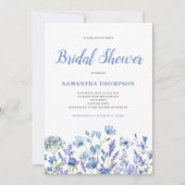 Blauw Vrijgezellenfeest van Floral Kaart (Voorkant)