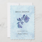 Blauw Vrijgezellenfeest van Floral Kaart (Voorkant)