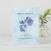 Blauw Vrijgezellenfeest van Floral Kaart (Staand voorkant)