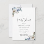 Blauw Vrijgezellenfeest van Floral Kaart (Voorkant)