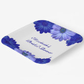 Blauw Vrijgezellenfeest van Floral Papieren Bordje (Gebogen)