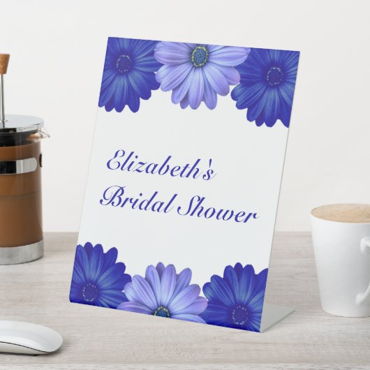 Blauw Vrijgezellenfeest van Floral Reclamebord Met Voetstuk (Insitu)