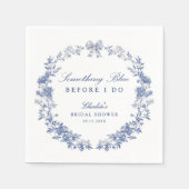 Blauw Vrijgezellenfeest van Floral Servet (Voorkant)