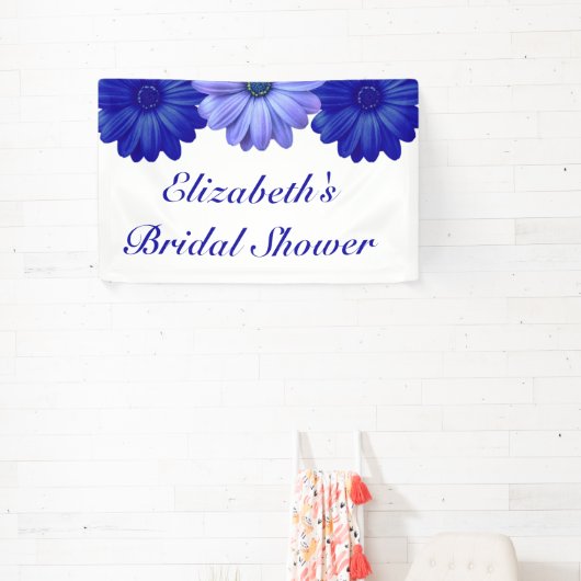Blauw Vrijgezellenfeest van Floral Spandoek (Insitu)