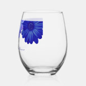 Blauw Vrijgezellenfeest van Floral Wijnglas Zonder Voet (Links)