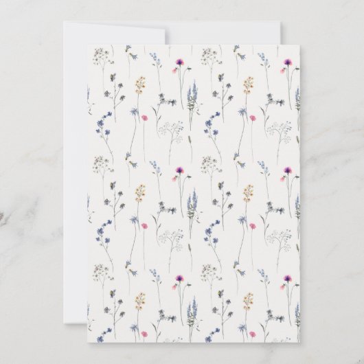 Blauw Vrijgezellenfeest voor bloemmonogram bloem Kaart (Achterkant)