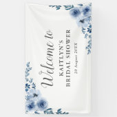 blauw vrijgezellenfeest welkom spandoek (Verticaal)