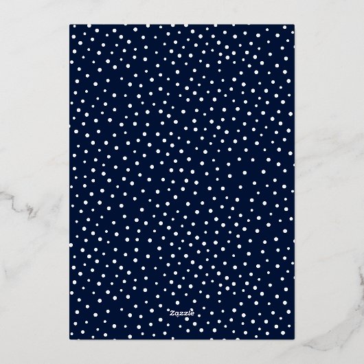 Blauw Vrolijk Kerstmis Script Foto Folie Feestdagenkaart (Achterkant)