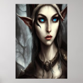 Blauw vrouw | AI Art Poster (Voorkant)