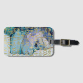 Blauw Vrouw Gezicht Goud Inspirerend Citaten Bagagelabel (Voorkant (horizontaal))