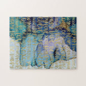 Blauw Vrouw Gezicht Goud Inspirerend Citaten Legpuzzel (Horizontaal)