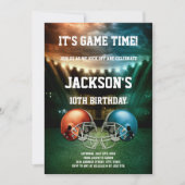 Blauw vs. Rood Football Verjaardagsuitnodiging Kaart (Voorkant)