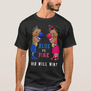 Blauw vs Roze Etnische Boxing Baby's Geslacht T- T-shirt