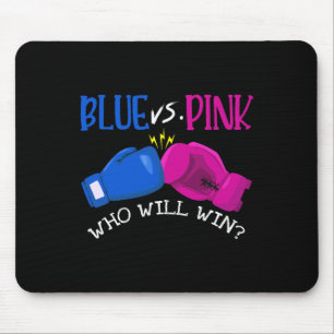 Blauw vs Roze Wie zal winnen Gender Reveal Party B Muismat