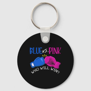 Blauw vs Roze Wie zal winnen Gender Reveal Party B Sleutelhanger