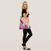 Blauw vuile kunst schilderen. Tie Dye Texture. PAA Tote Bag (Op model)