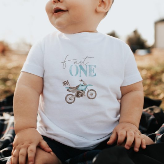 Blauw vuilnis motor 'Fast One' verjaardag T-shirt