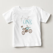 Blauw vuilnis motor 'Fast One' verjaardag T-shirt (Voorkant)