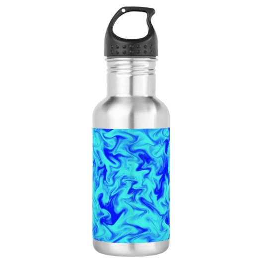 Blauw Vuur Waterfles (Voorkant)