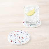 Blauw vuurtoren zandsteen onderzetter (Zijkant)