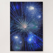 blauw vuurwerkpuzzel legpuzzel (Verticaal)