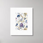 Blauw W.Morris Patroon Uitgerekt Canvas Print (Voorkant)